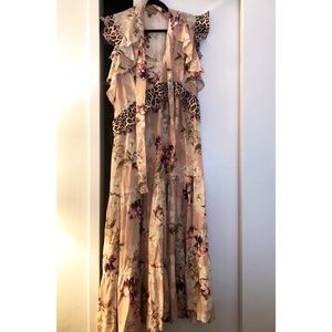 Silk Kachel Floral Maxi Dress